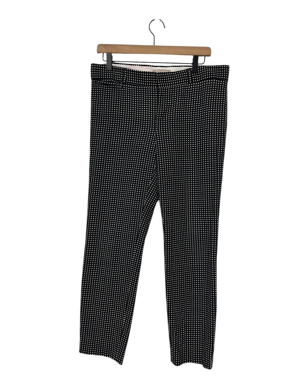 Banana Republic Womens Sloan Dress Pants Black White Checked Pants Size 10